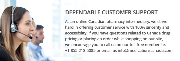 Internet pharmacy's customer service representative on a call